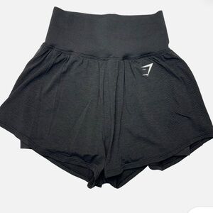 Gymshark Vital Seamless 2.0 Flowy Shorts Women’s Size Large Black / White